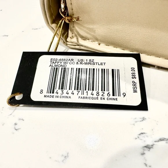 Bebe Cream Small Crossbody Bag with Gold Chain, Card Case and Wristlet NWT - Picture 11 of 11